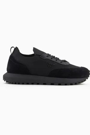 Emporio Armani Sneakers in maglia con dettagli suede