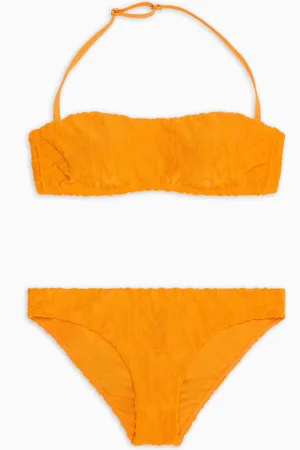 Emporio Armani Bikini con fascia imbottita in tessuto jacquard riciclato logo bold 3D all over ASV
