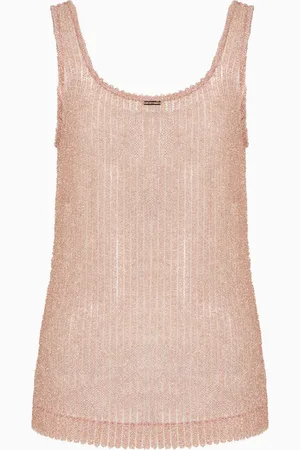 Emporio Armani Canotta beachwear in fuzzy lurex