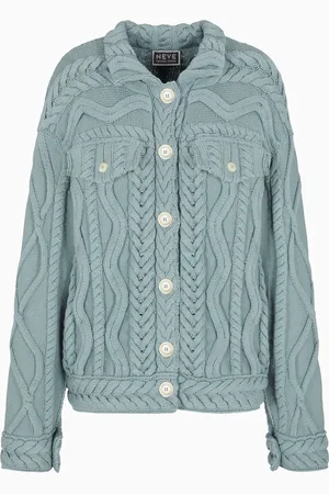 Giorgio Armani Neve Cardigan in lana vergine con lavorazione a trecce