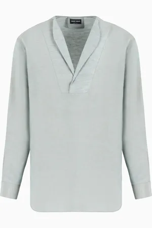 Giorgio Armani Camicia polo in lino e seta