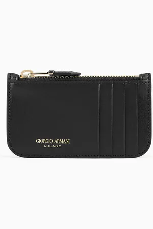 Giorgio Armani La Prima portacarte con zip in pelle palmellata
