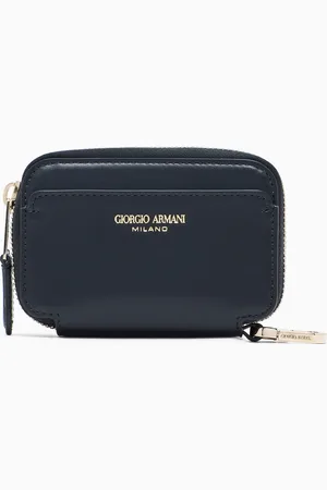 Giorgio Armani Portafoglio mini ziparound in pelle