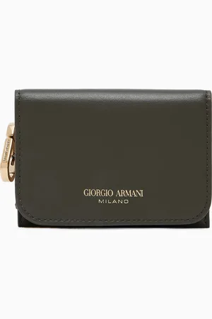 Giorgio Armani Portafogli mini trifold in pelle