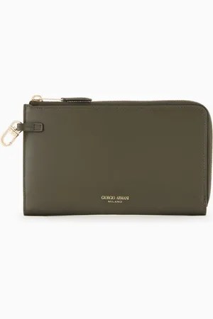 Giorgio Armani Portafoglio ziparound in pelle