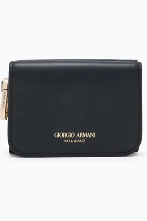 Giorgio Armani Portafogli mini trifold in pelle
