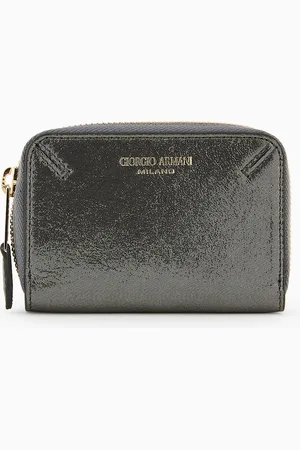 Giorgio Armani La Prima portacarte ziparound mini in nabuk brillante