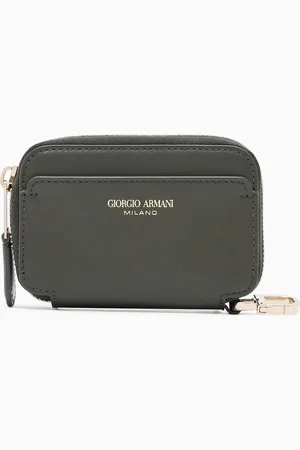 Giorgio Armani Portafoglio mini ziparound in pelle