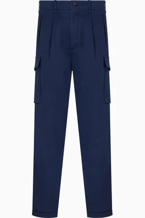 Giorgio Armani Pantaloni cargo in gabardine di cotone stretch