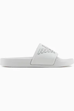 Emporio Armani Sliders in pvc con maxi aquila a rilievo