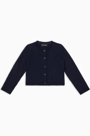 Emporio Armani Cardigan in maglia jacquard eagle all over