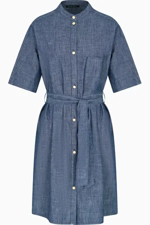 Armani Exchange Abito scamiciato in chambray di cotone