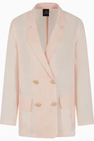 Armani Exchange Giacca doppiopetto in ramie di cotone