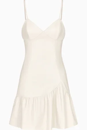 Armani Exchange Abito corto in ecopelle con volant ASV