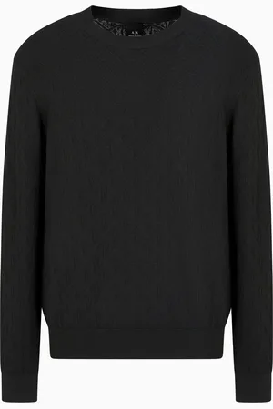 Armani Exchange Maglione girocollo con logo tono su tono ASV