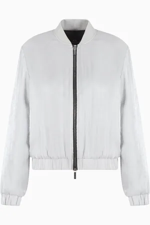 Armani Exchange Bomber in tessuto satinato glitterato