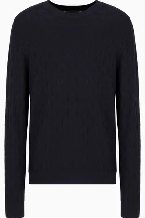 Armani Exchange Maglione girocollo con logo tono su tono ASV