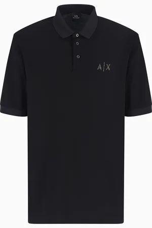 Armani Exchange Polo regular fit in piquet di cotone con logo