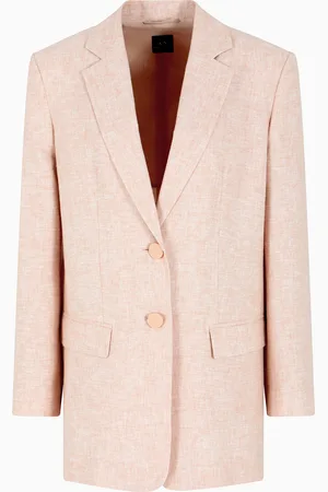 Armani Exchange Giacca monopetto in lino e cotone