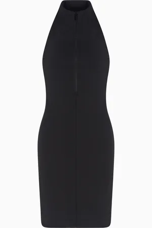 Armani Exchange Abito midi in jersey stretch con zip