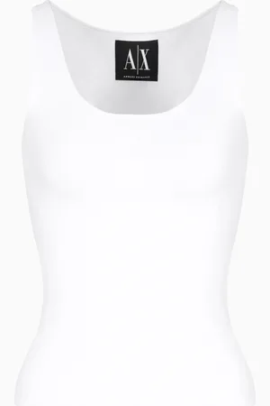 Armani Exchange Canotta in jersey con logo