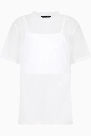 Armani Exchange T-shirt trasparente con top