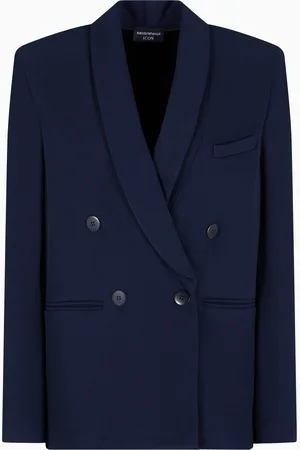 Emporio Armani Blazer modello doppiopetto in piquet compatto Icon