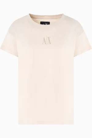 Armani Exchange T-shirt boyfriend con logo Icon