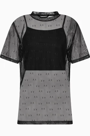 Armani Exchange T-shirt trasparente con top