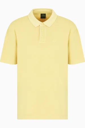 Armani Exchange Polo in piquet di cotone effetto used