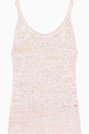Armani Exchange Top in maglia effetto boucl??