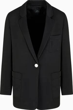 Armani Exchange Giacca monopetto in tessuto satinato matte