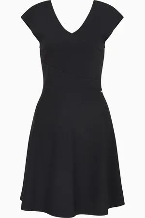 Armani Exchange Abito mini ad A in tessuto stretch