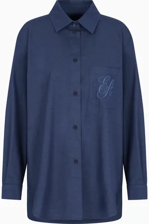 Emporio Armani Camicia con logo ricamato tinto filo