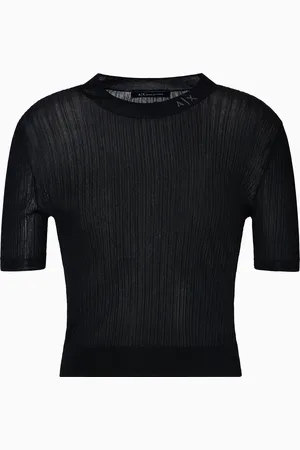 Armani Exchange Maglia in filato lurex con logo