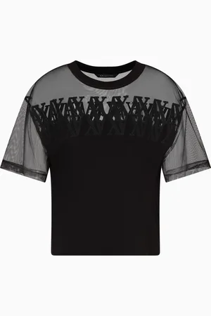 Armani Exchange T-shirt con inserto trasparente
