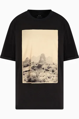 Armani Exchange T-shirt relaxed fit con maxi stampa