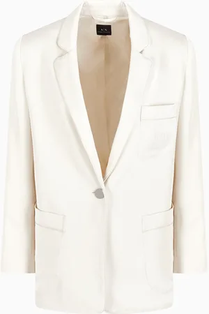 Armani Exchange Giacca monopetto in tessuto satinato matte