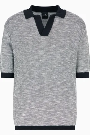 Armani Exchange Polo in maglia a maniche corte in cotone melange