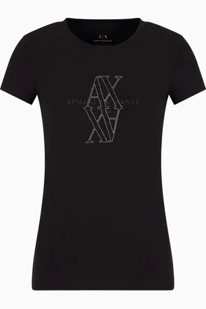 Armani Exchange T-shirt slim fit con logo ricamato