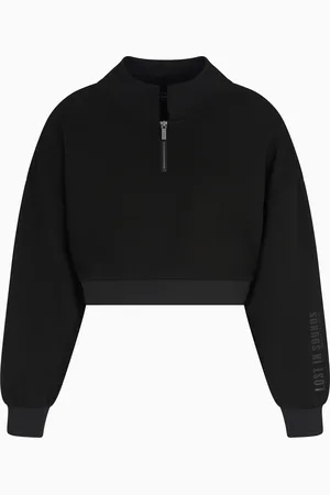 Armani Exchange Felpa cropped con zip Lost in Sound ASV