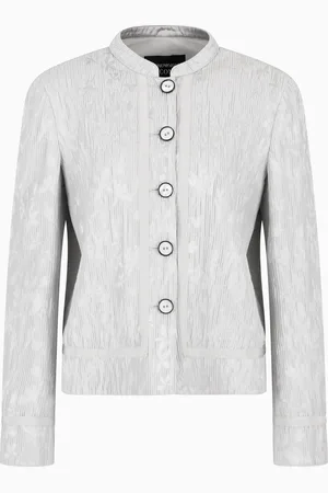 Emporio Armani Giacca in tessuto canneté jacquard floreale Icon
