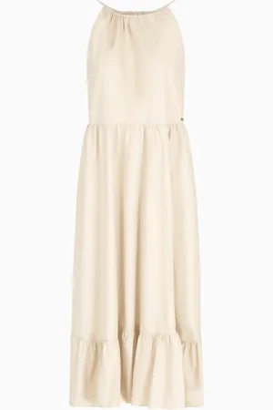 Armani Exchange Abito longuette a balza in cotone ASV