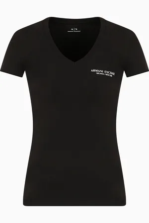 Armani Exchange T-shirt slim fit in jersey con scollo a V
