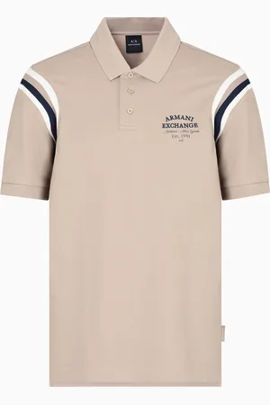 Armani Exchange Polo regular fit con bande a contrasto