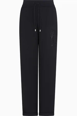 Armani Exchange Pantaloni in interlock con logo di strass