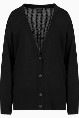 Armani Exchange Cardigan misto lana con trecce