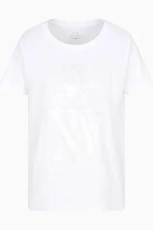 Armani Exchange T-shirt relaxed fit con maxi logo