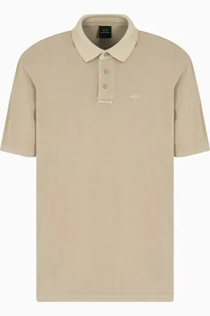Armani Exchange Polo in piquet di cotone effetto used