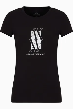 Armani Exchange T-shirt slim fit con logo centrale